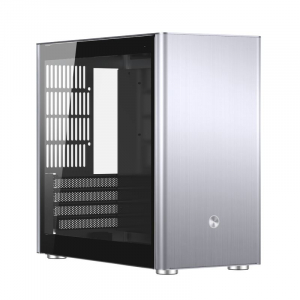Jonsbo V9 Silver táp nélküli ablakos Micro-ATX ház ezüst